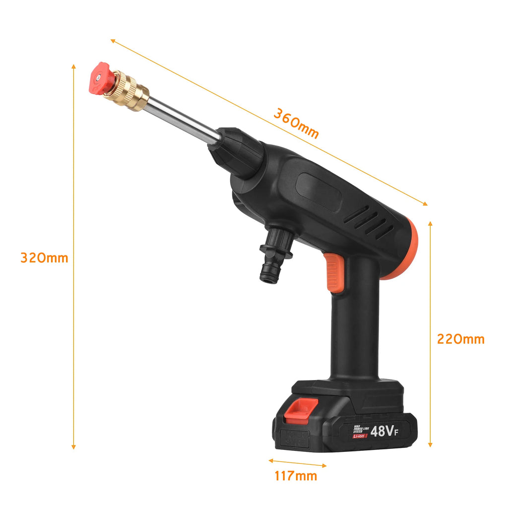 Hidrolavadora Portátil de Alta Presión Recargable – Línea Premium ¡Ideal para autos, jardines y mucho más! Incluye 1 batería de regalo