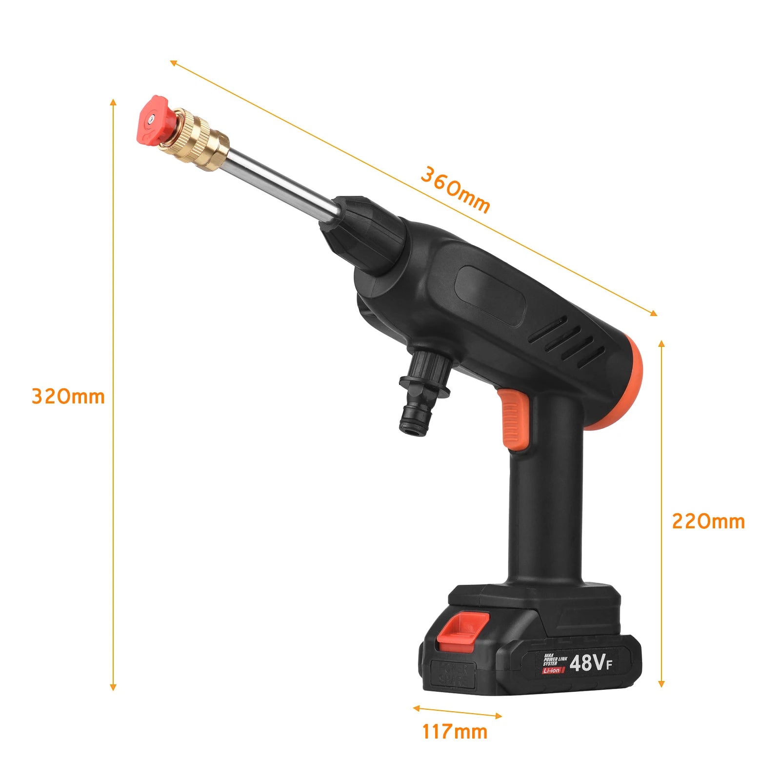Hidrolavadora Portátil de Alta Presión Recargable – Línea Premium ¡Ideal para autos, jardines y mucho más! Incluye 1 batería de regalo
