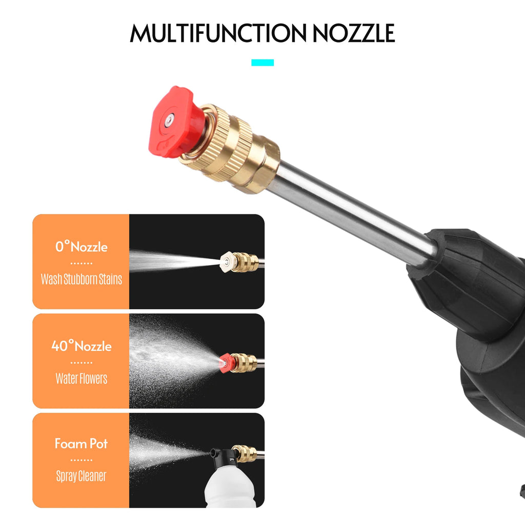 Hidrolavadora Portátil de Alta Presión Recargable – Línea Premium ¡Ideal para autos, jardines y mucho más! Incluye 1 batería de regalo