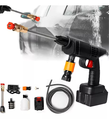 Hidrolavadora Portátil de Alta Presión Recargable – Línea Premium ¡Ideal para autos, jardines y mucho más! Incluye 1 batería de regalo